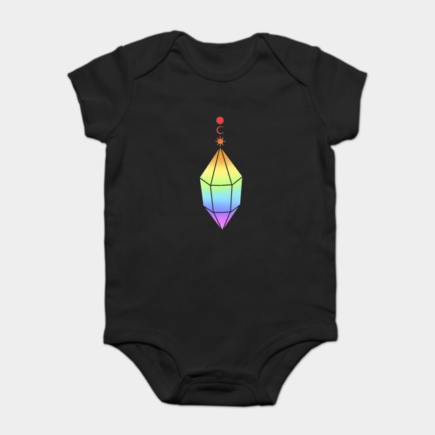 Rainbow Witch Pride Pendant Baby Bodysuit by TheDoodlemancer